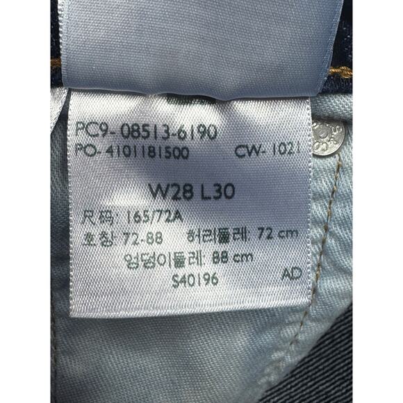 Levi's 513 Men's Slim Straight Leg Dark Blue Denim Jeans - Size 28x30 (28x29) - Picture 5 of 5